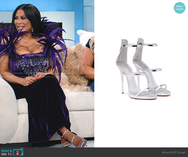 Harmony Sandal by Giuseppe Zanotti worn by Jen Shah on The Real Housewives of Salt Lake City