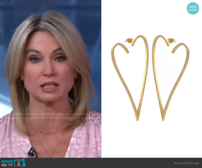 Heart Throb Earrings by Accessory Concierge worn by Amy Robach on Good Morning America