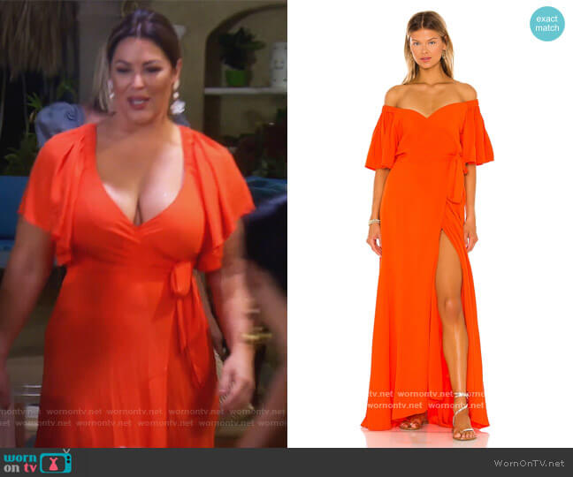 Panama Dress by L*Space worn by Emily Simpson on The Real Housewives of Orange County