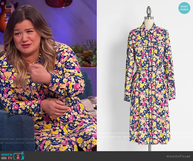 What in Carnation Western Shirt Dress by Modcloth worn by Kelly Clarkson on The Kelly Clarkson Show