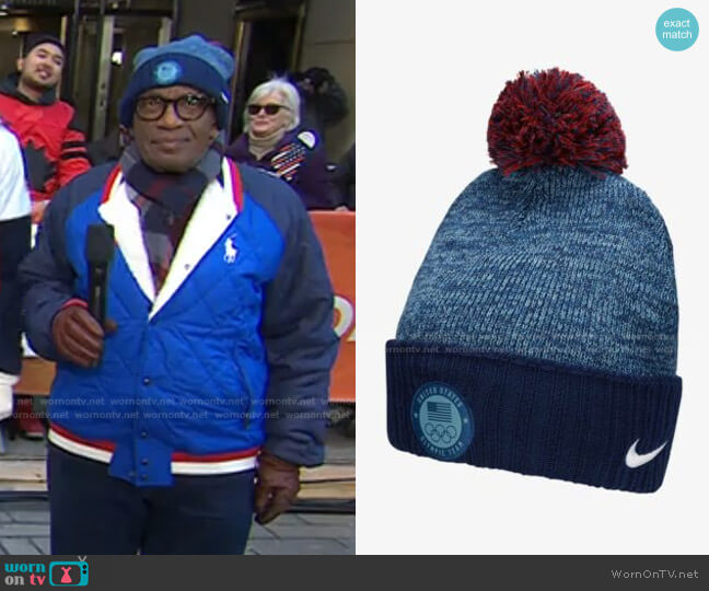 Team USA Paralympic Team Pom Beanie by Nike worn by Al Rocker on Today