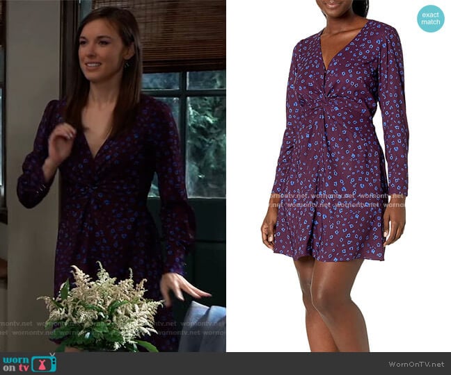 WornOnTV: Willow’s burgundy floral twisted dress on General Hospital ...