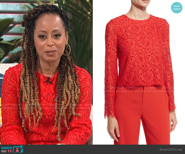 Pasha Top by Alice + Olivia worn by Essence Atkins on E! News Daily Pop