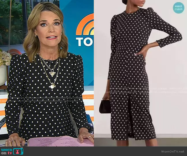 WornOnTV: Savannah’s black polka dot dress on Today | Savannah Guthrie ...