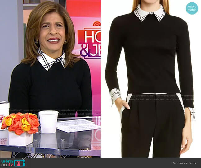 Porla Collared Sweater by Alice + Olivia worn by Hoda Kotb on Today