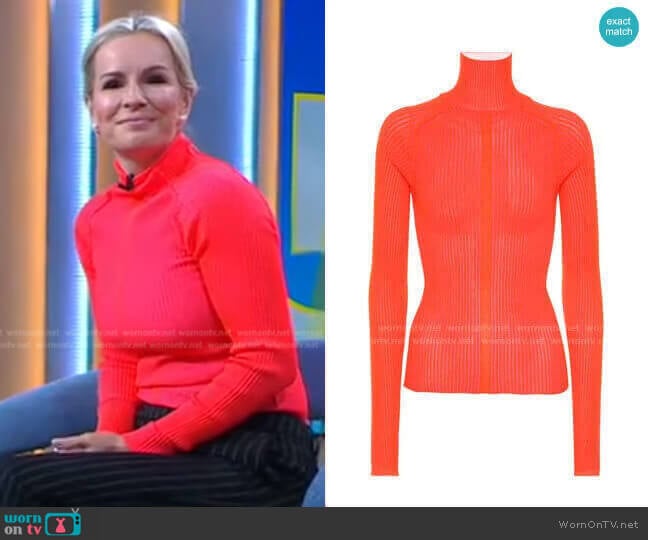 Ribbed-Knit Turtleneck Sweater by Acne Studios worn by Dr. Jennifer Ashton on Good Morning America