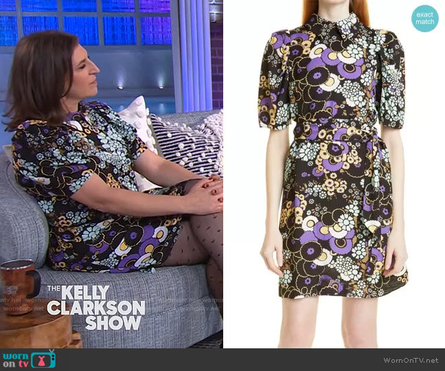 Saskiie Floral Dress by Ted Baker worn by Mayim Bialik on The Kelly Clarkson Show