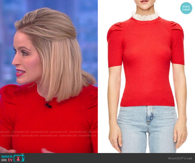 Sphynx Sweater by Sandro  worn by Sara Haines on The View