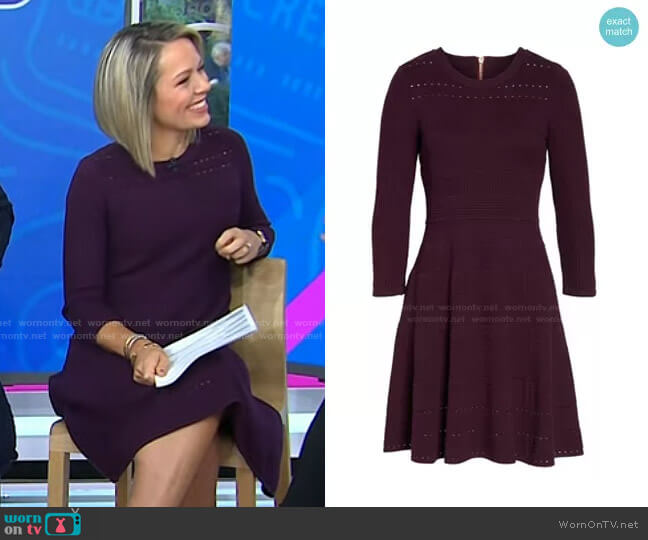 Sweater Knit Fit & Flare Dress by Eliza J worn by Dylan Dreyer on Today