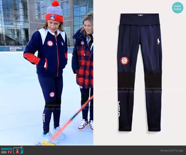 Team USA Closing Ceremony Legging by Ralph Lauren worn by Hoda Kotb on Today