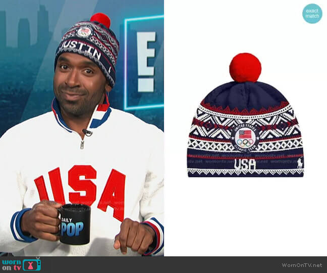 Team USA Custom Beanie by Ralph Lauren worn by Justin Sylvester on Today