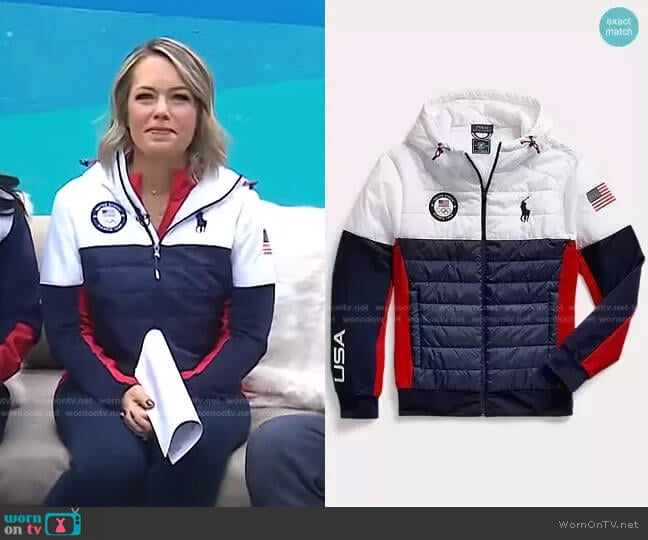 Team USA Hybrid Jacket by Polo Ralph Lauren worn by Dylan Dreyer on Today