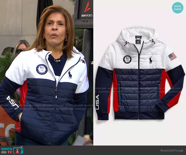 Team USA Hybrid Jacket by Polo Ralph Lauren worn by Hoda Kotb on Today