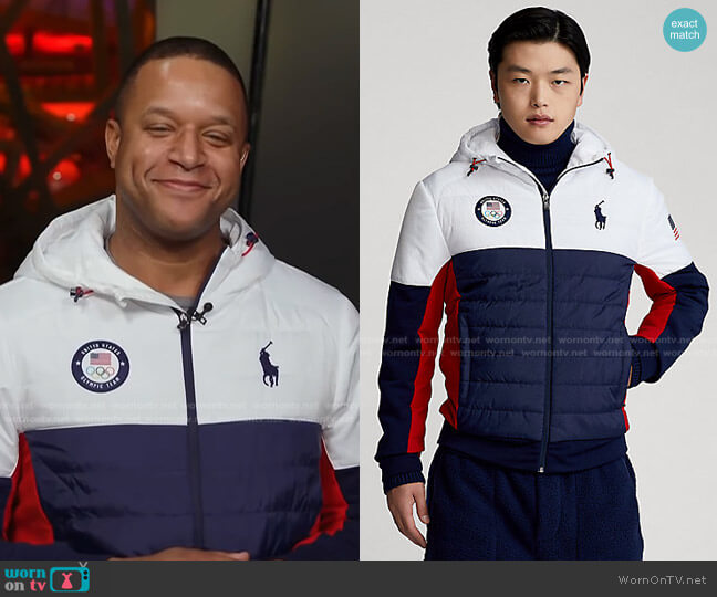 WornOnTV: Craig's white and navy colorblock puffer jacket on Today |  Clothes and Wardrobe from TV