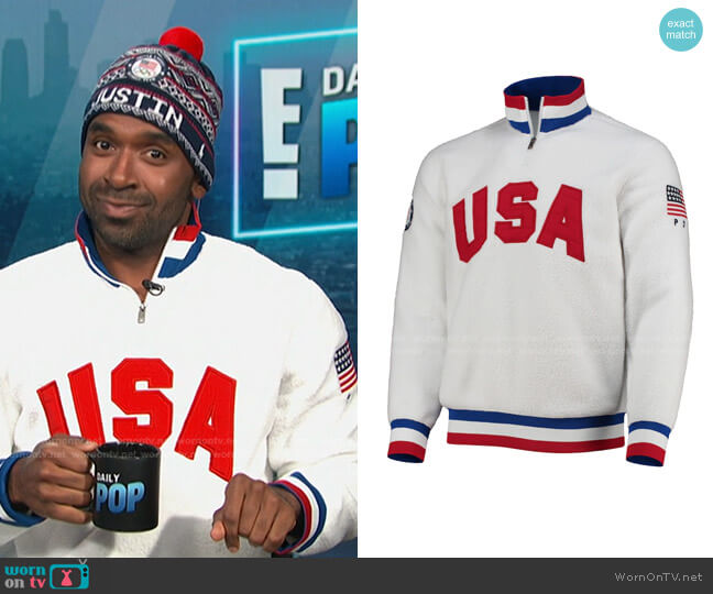  Team USA Pile Pullover Fleece by Ralph Lauren worn by Justin Sylvester on Today