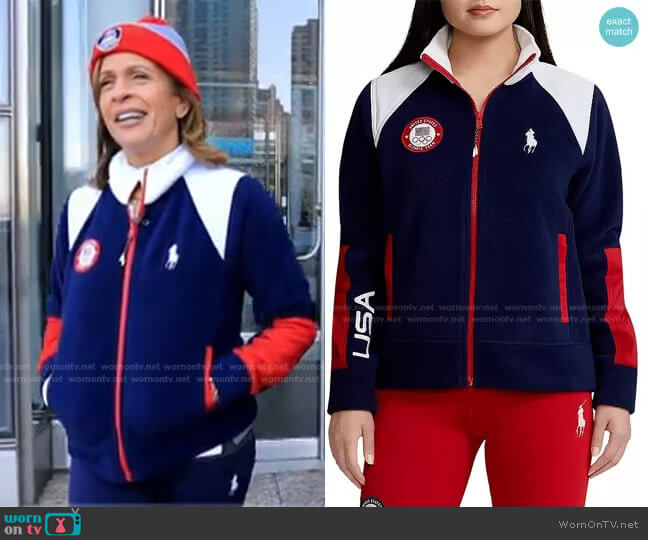 Team USA Opening Ceremony Mid Jacket by Ralph Lauren worn by Hoda Kotb on Today