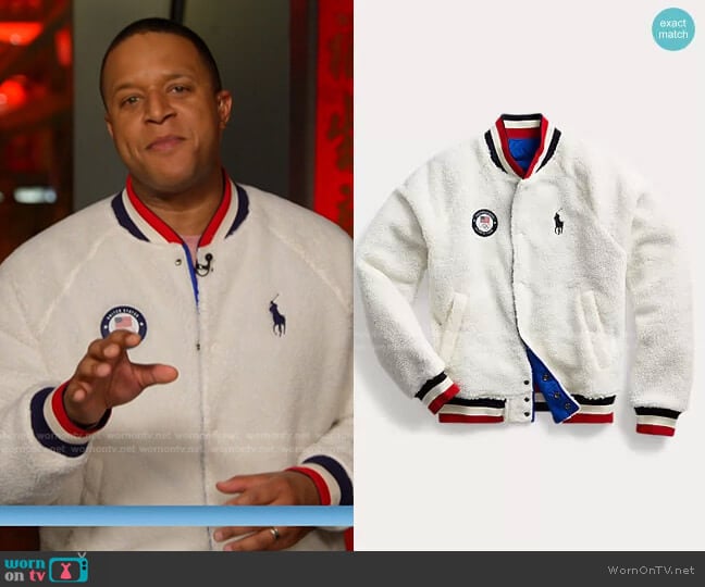 Team USA Reversible Jacket by Ralph Lauren worn by Craig Melvin on Today