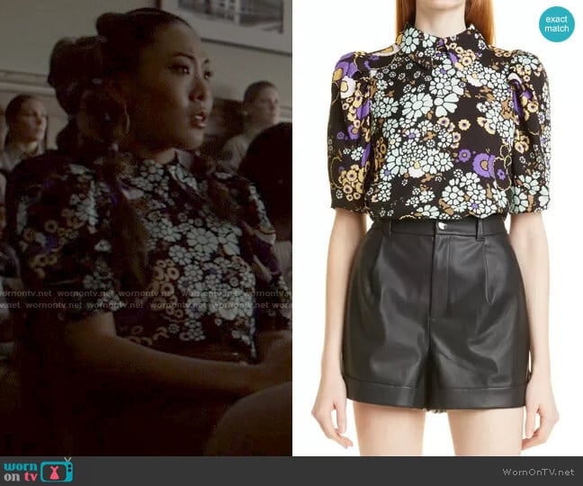 Ted Baker Yvonn Top worn by Mary Hamilton (Nicole Kang) on Batwoman