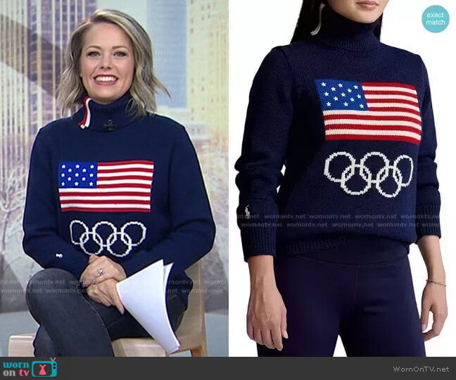 Turtleneck Sweater by Polo Ralph Lauren x Team USA worn by Dylan Dreyer  on Today