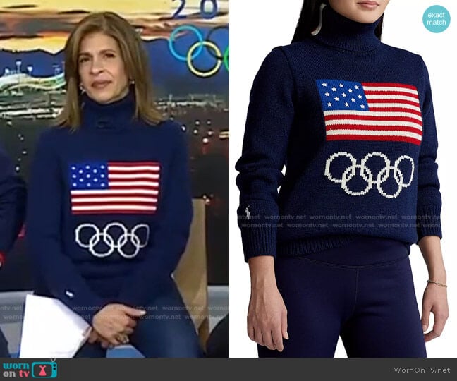 Turtleneck Sweater by Polo Ralph Lauren x Team USA worn by Hoda Kotb on Today