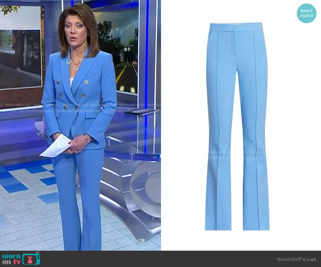 Xael Suiting Pant by Veronica Beard worn by Norah O'Donnell  on CBS Evening News