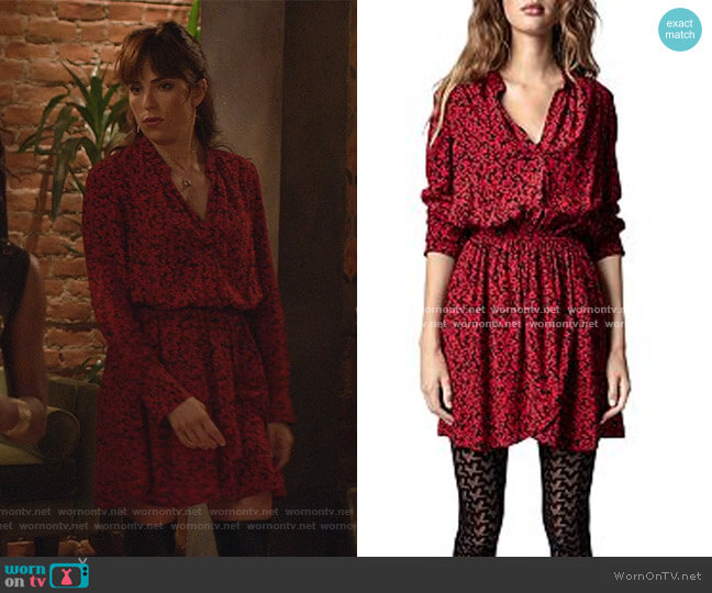 Rinka Floral Mini Dress by Zadig & Voltaire worn by Marina (Karla Souza) on Home Economics