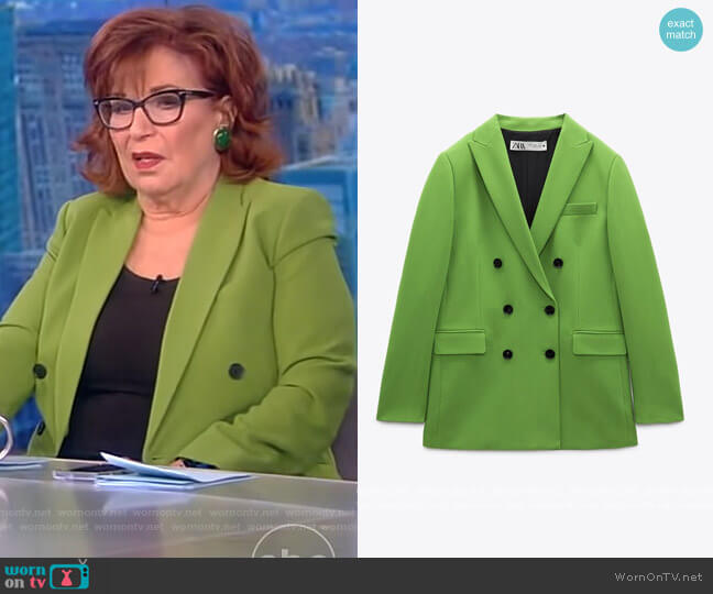 Tailored Blazer with Buttons by Zara worn by Joy Behar on The View