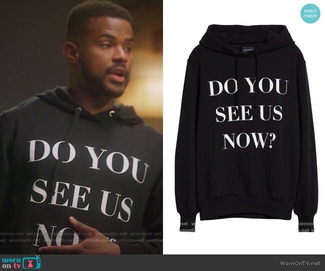 Do You See Us Now? Hoodie by Botter worn by Aaron Jackson (Trevor Jackson) on Grown-ish