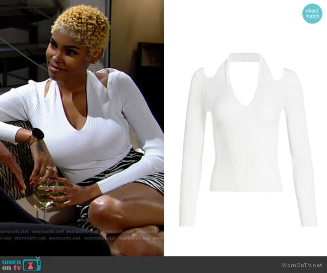 ALC Jackson Top worn by Paris Buckingham (Diamond White) on The Bold and the Beautiful