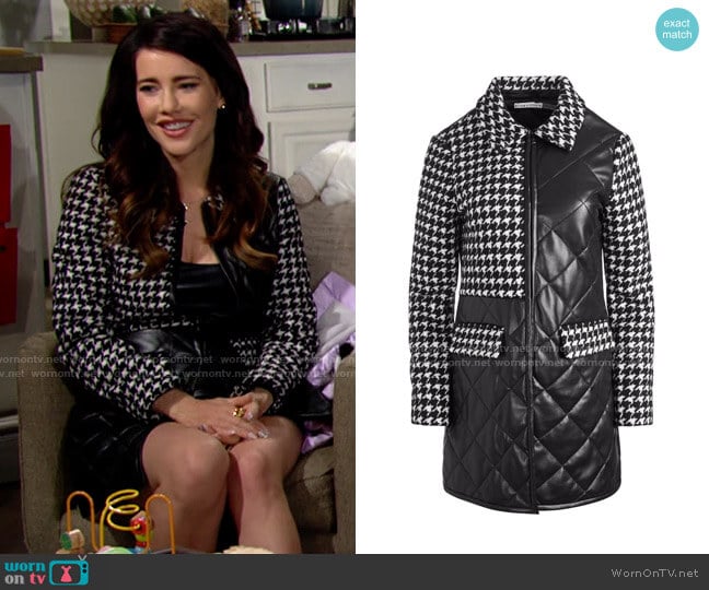 Alice + Olivia Susan Coat worn by Steffy Forrester (Jacqueline MacInnes Wood) on The Bold and the Beautiful