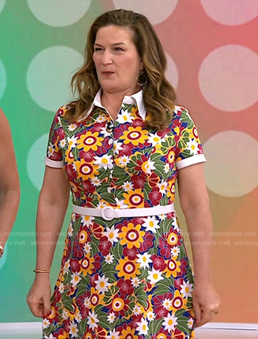 Ana Gasteyer's floral belted dress on Today