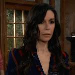 Anna’s blue and red floral blouse on General Hospital