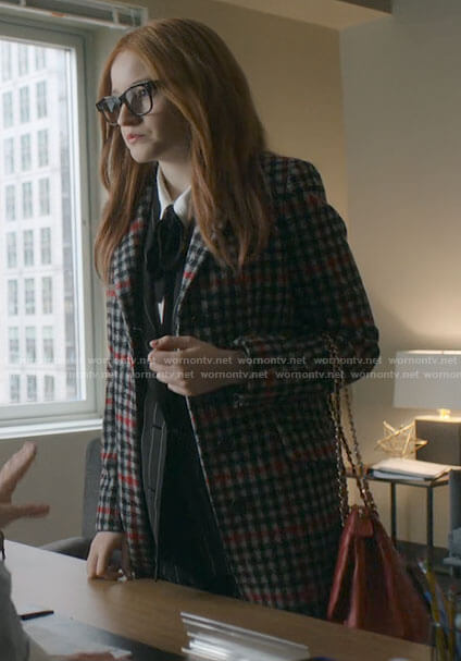 Anna's checked coat on Inventing Anna