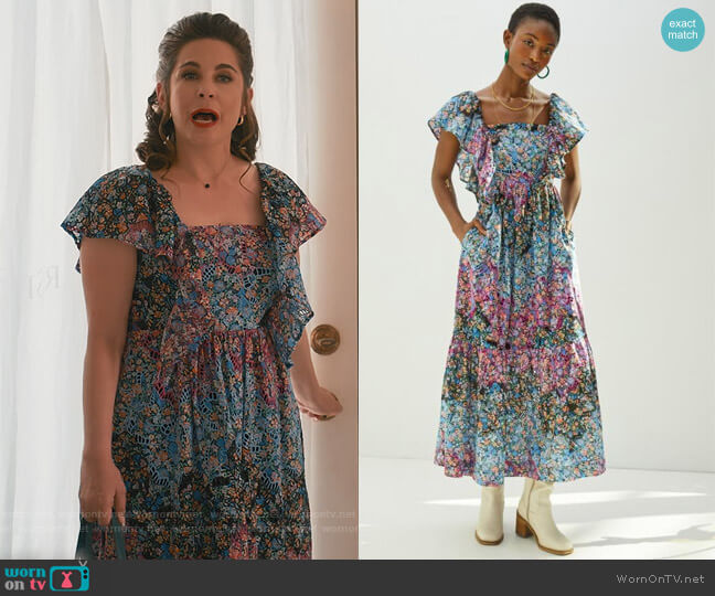 Clementina Eyelet Dress by Anthropologie worn by Allison Gabriel on Sweet Magnolias
