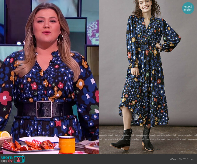 Florita Dress by Anthropologie worn by Kelly Clarkson on The Kelly Clarkson Show