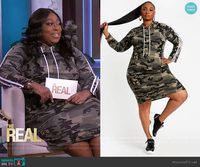 The City Sneaker Dress by Ashley Stewart worn by Loni Love on The Real