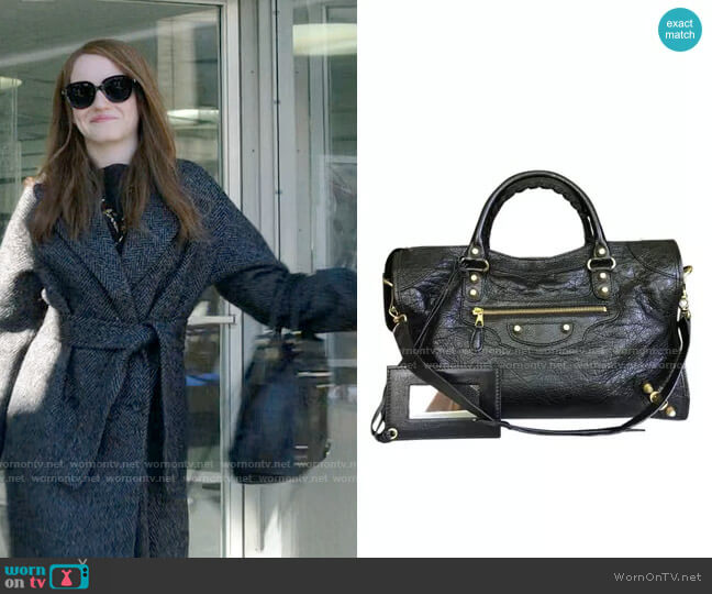 Balenciaga Large City Bag worn by Anna Delvey (Julia Garner) on Inventing Anna