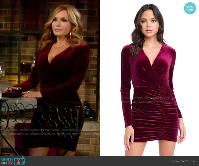 Black Halo Como Velvet Dress worn by Lauren Fenmore (Tracey Bregman) on The Young and the Restless