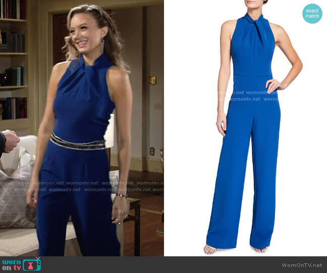 WornOnTV: Abby’s blue twist neck jumpsuit on The Young and the Restless ...