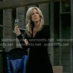 Carly’s black fringe hem dress on General Hospital