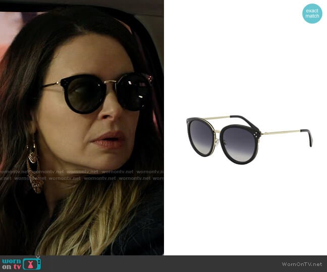 Celine CL40033F Sunglasses worn by Rachel Williams (Katie Lowes) on Inventing Anna