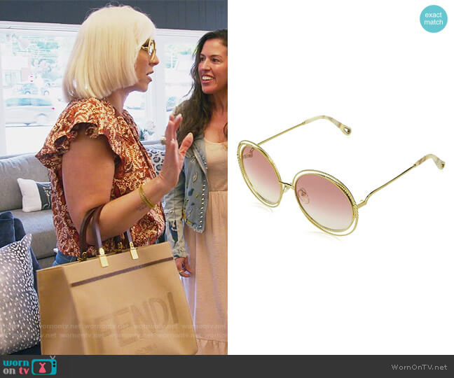 Carlina Sunglasses by Chloe worn by Margaret Josephs on The Real Housewives of New Jersey