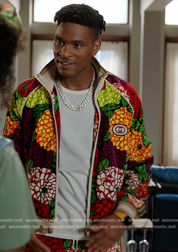 Christian’s floral print jacket and shorts on The Kings of Napa