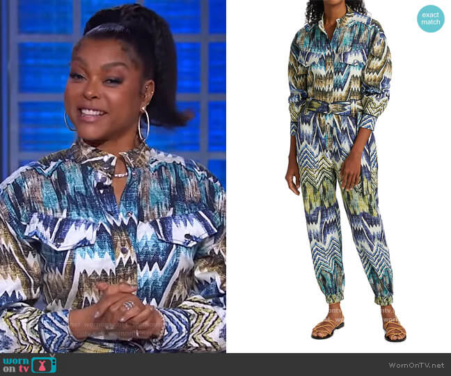 WornOnTV: Taraji P. Henson’s chevron jumpsuit on The Kelly Clarkson ...