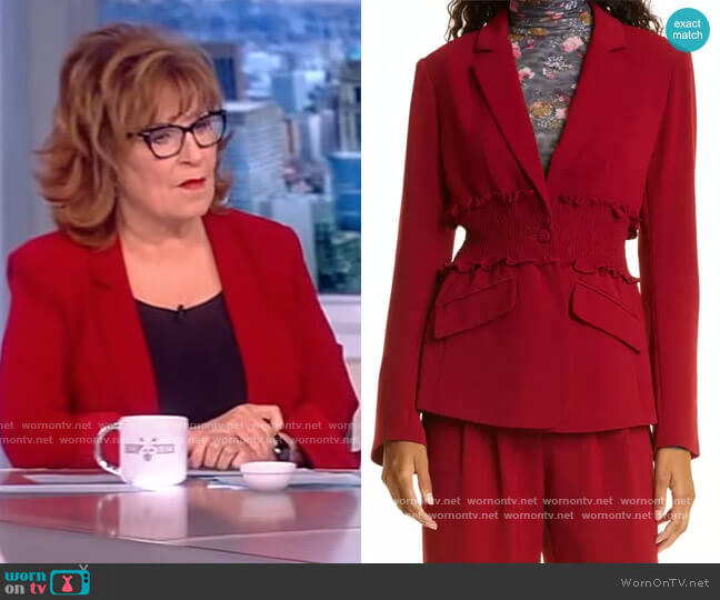 Cyndi Smock Waist Blazer by Cinq a Sept worn by Joy Behar on The View