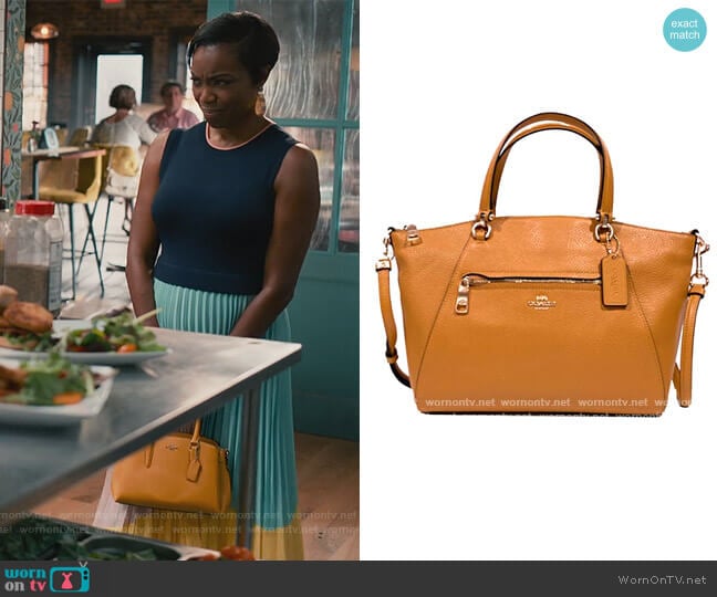 Prairie Satchel Crossbody by Coach worn by Helen Decatur (Heather Headley) on Sweet Magnolias