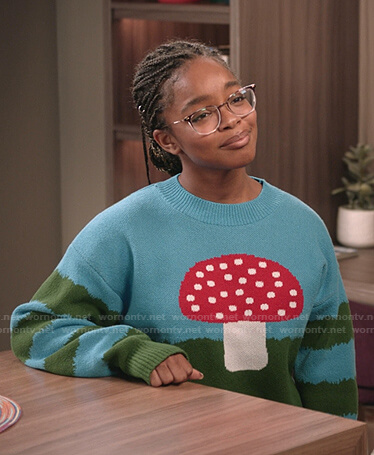 Diane's mushroom print sweater on Black-ish
