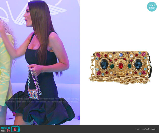 Jewel Chain Shoulder Bag by Dolce & Gabbana worn by Lisa Barlow on The Real Housewives of Salt Lake City