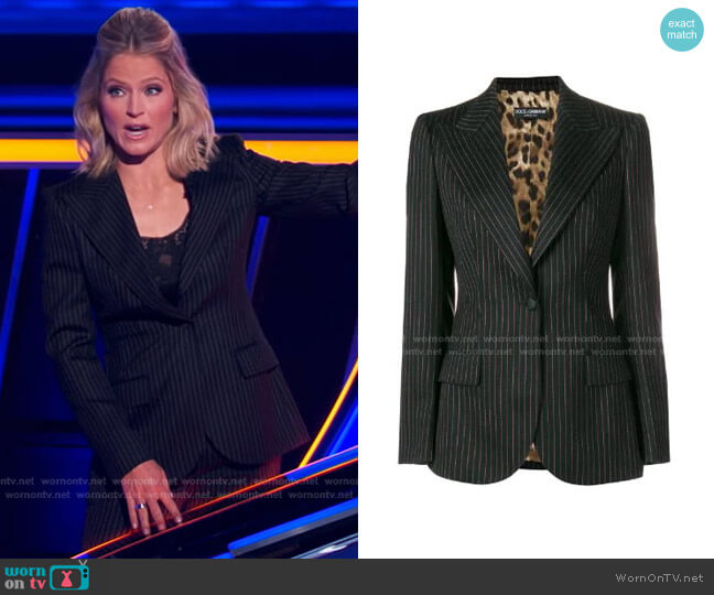 Single Breasted Blazer by Dolce & Gabbana worn by Sara Haines  on The Chase