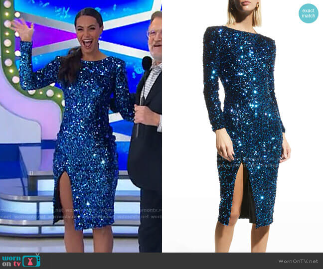 Dress the Population Natalie Dress worn by Alexis Gaube on The Price is Right